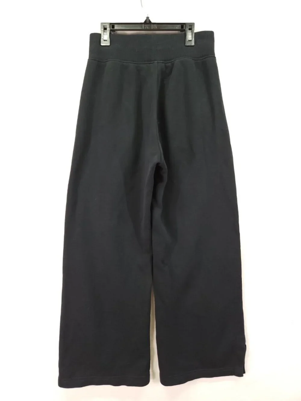 Nike Women Size Small Black Fleece Wide Leg Sweatpants High Rise Cozy Loungewear